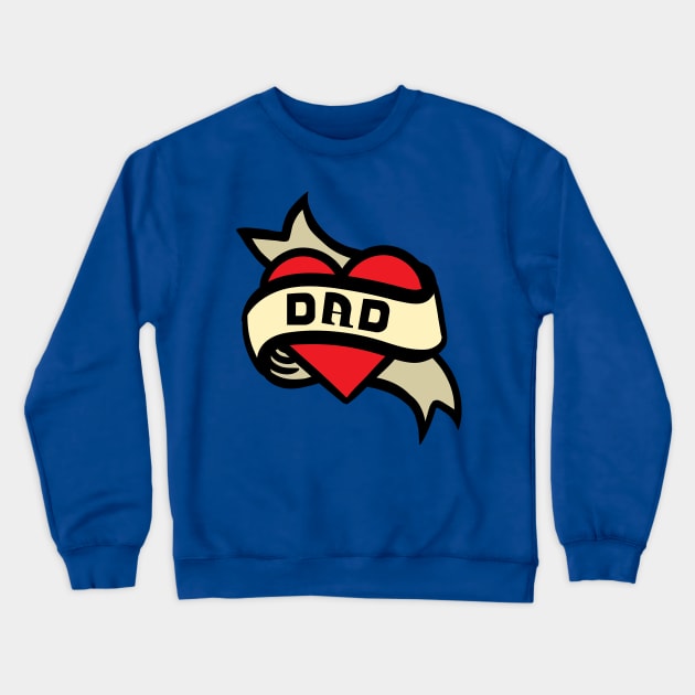 Dad Tattoo Crewneck Sweatshirt by holidaystore